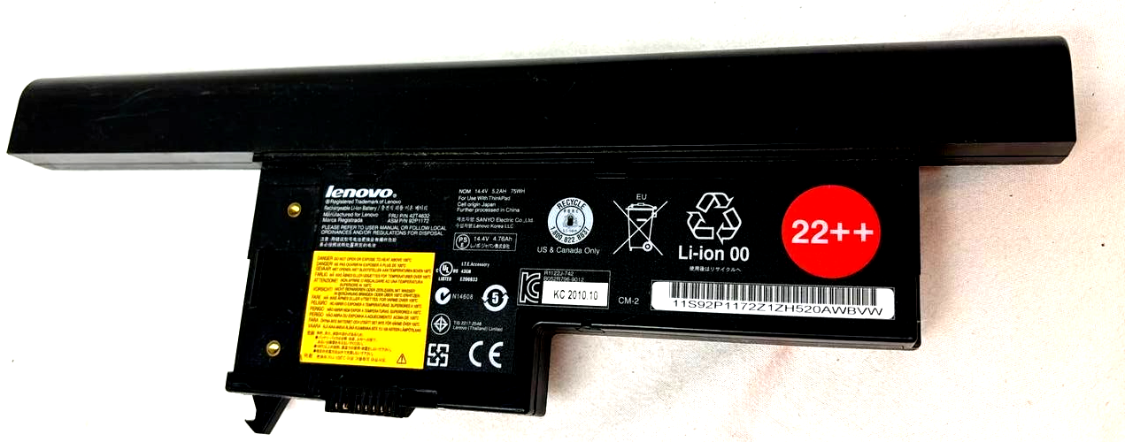 Original Laptop Battery 42T4632 for Lenovo ThinkPad X60 X60s X61s 5.200mAh 14.4V