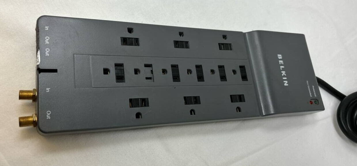 Belkin BE112230-08 Surge Protector 12 Outlet Phone Ethernet Coax Protection OEM