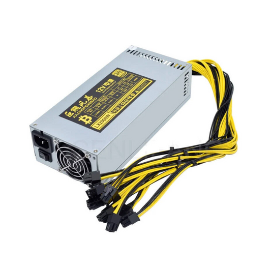 2000W Switching PSU 12v Mining Power Supply LX2000W 180-240v 80 Plus 10x6 Pin