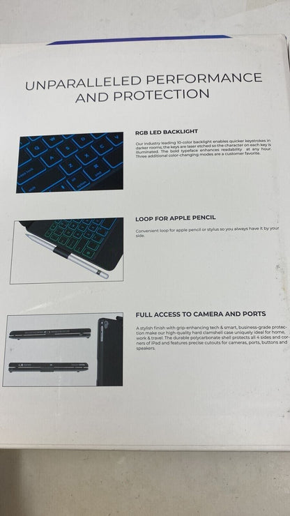Typecase Flexbook 6 in 1 Keyboard Case LED Backlight for iPad 7 8 Gen Air 3 Gray