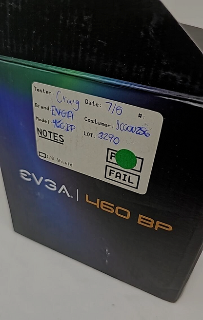 EVGA 460 BP 80+ Bronze Power Supply for Computer 24 Pin 120mm Fan Original 460W