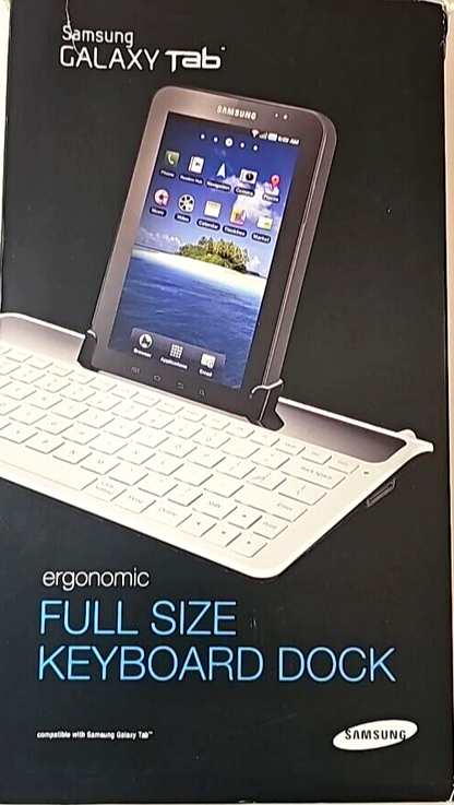 Samsung Wired USB Full Size Keyboard 83 Keys Dock Station White Galaxy Tab  7"