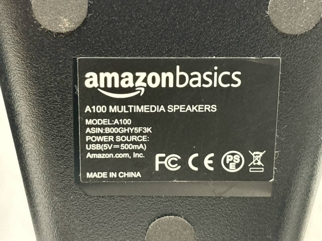 Amazon Basics A100 Multimedia Desktop Speakers USB for Laptop Computer PC