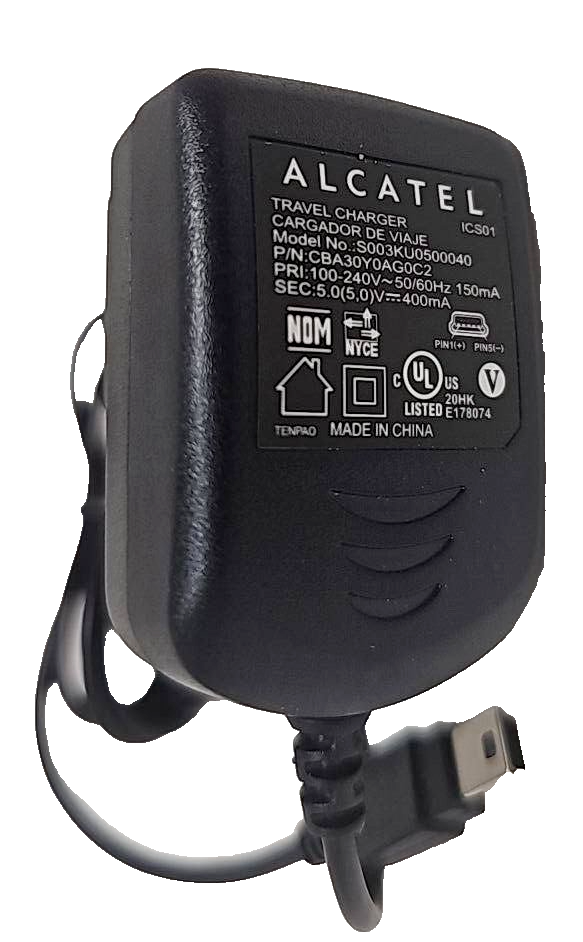 Alcatel Wall Charger Power Adapter USB Mini Amazon Kindle 400 Mah OT800 Ot990 MP