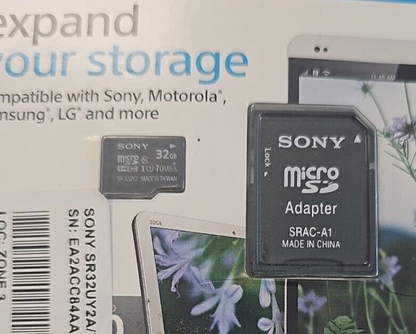 Sony Micro SDHC 32GB High Speed Memory Card Class 10 Adapter Included Original