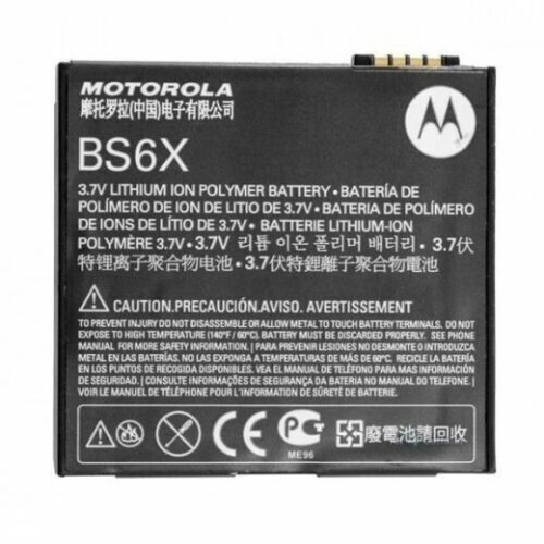 Battery BS6X Fits Motorola Milestone XT800 Devour A555 Original Part 1390mAh