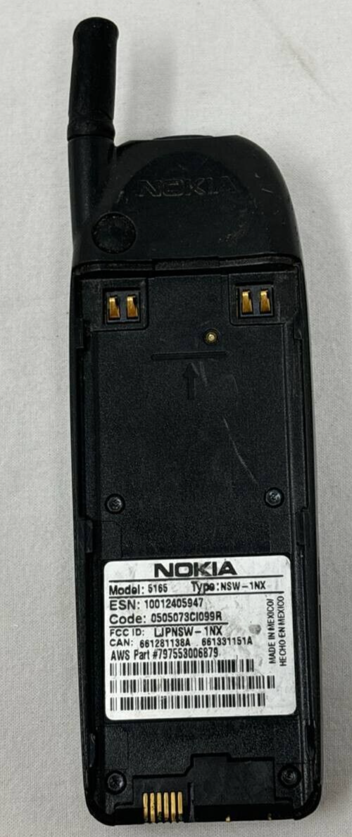 Nokia 5165 AT&T Digital Vintage Rare Cell Phone Wireless For Collectors 2G READ