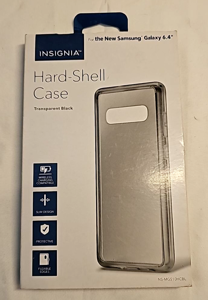 Insignia Hard Shell Case for Samsung Galaxy S10 Plus + Clear Transparent Black