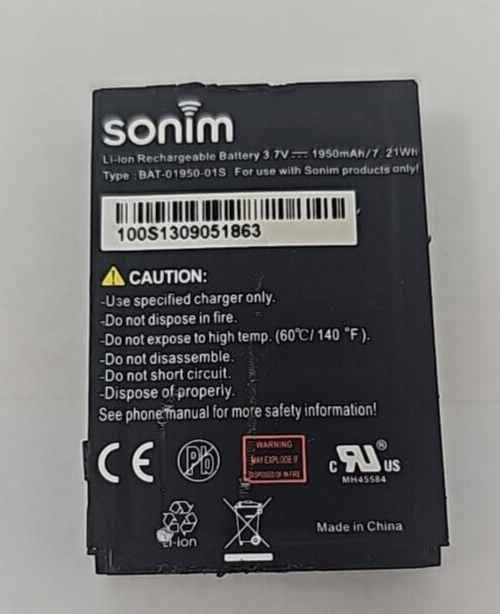 Sonim Battery BAT-01950-01-S 1950mAh XP3410 XP Strike XP3300 Force XP5560 Bolt