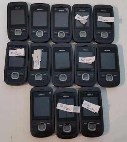 12 Lot Nokia 2220 Slide GSM Phone  Personal Wholesale USED ANTIQUE