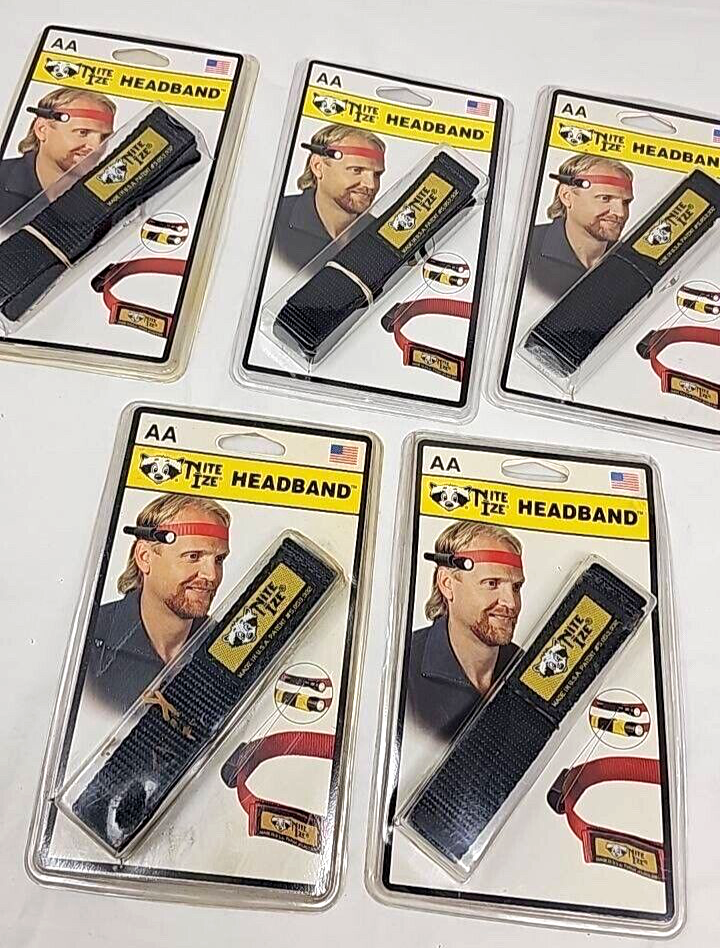 Lot 5 Nite Ize Headband Maglite Hands Free Holder Flashlight to Head Lamp Band