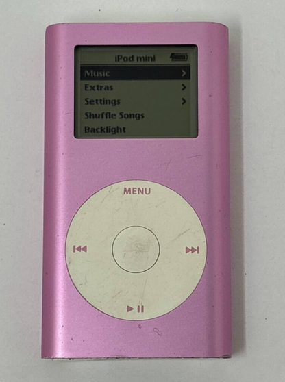 Apple iPod Mini 2nd Gen A1051 4GB Pink 1.6" MP3 Player Portable Music Power On