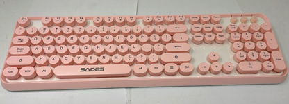 Sades V2020 Wireless Keyboard and Mouse Combo With Round Keycaps 2.4GH Pink wow