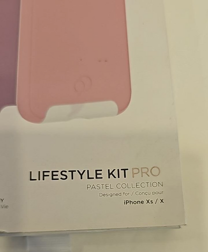 Nimbus9 LifeStyle Kit Case 3 Pack for iPhone XS X Pastel Pink Purple Black Cover