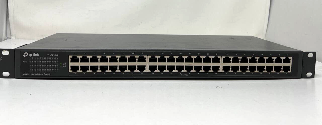 TP Link 48 Ports Rack Mount Fast Ethernet Rackmount Switch Network TL-SF1048