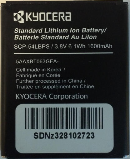 Battery SCP-54LBPS 5AATXBT063GEA 1600mAh For Kyocera Hydro Edge C5215 C5170