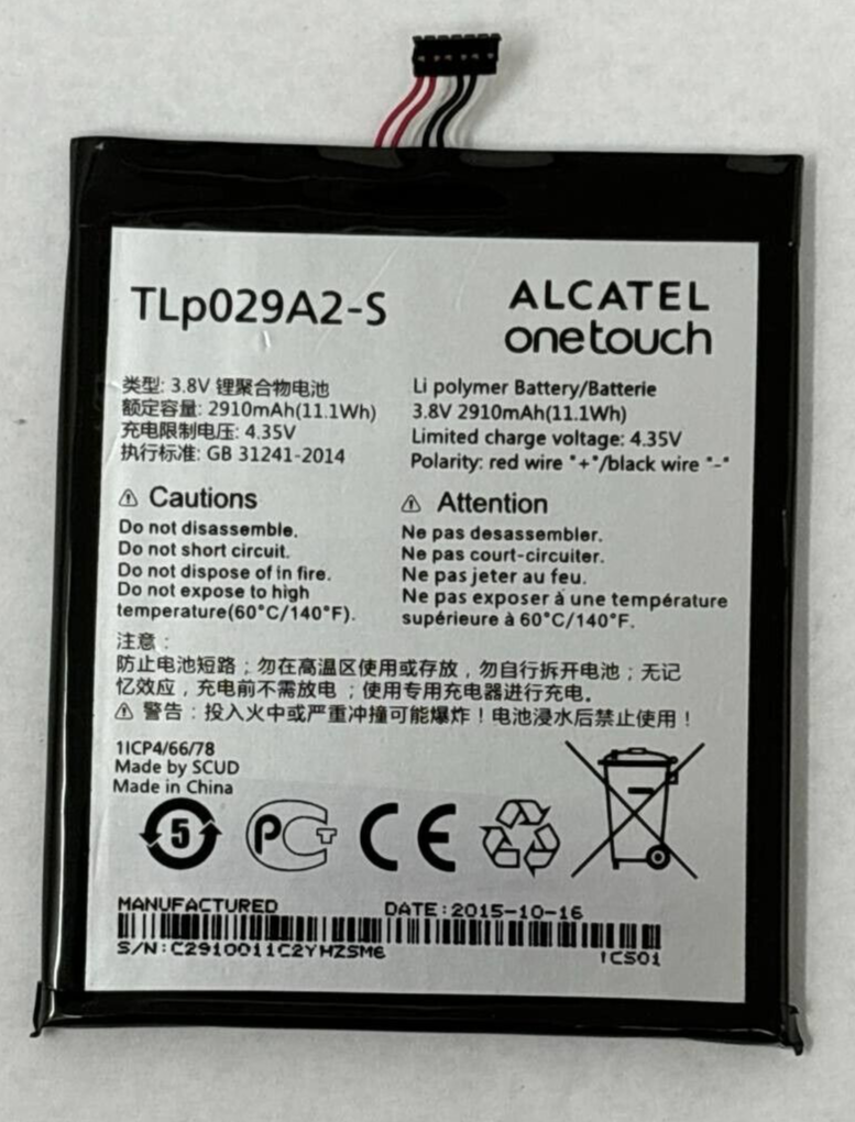 Battery TLp029A2-S For Alcatel One Touch Idol 3 5.5" 6045i OT-6045F 2910mAh