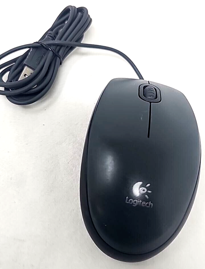 Logitech M100 Wired Optical Tracking Mouse Scrolling USB Corded Ambidextrous