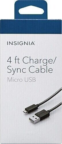 Insignia 4ft Micro USB Charge Sync Fast Cable for Phones Samsung LG Motorola