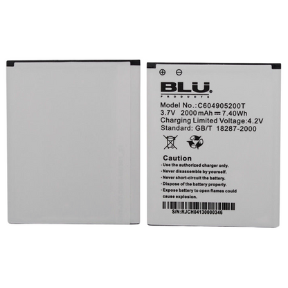 Battery C604905200T 2000mAh For BLU DASH 4.5 D310 Sport S430L S430i OEM New