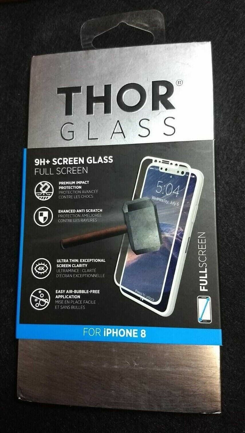 Tempered Glass for iPhone 7 8 Screen Protector Full Screen 9H+ White Border Full