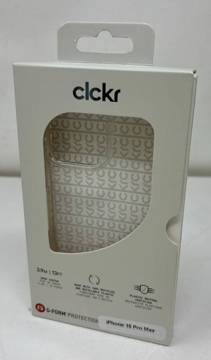 CLCKR Diamond Case G-Form for iPhone 15 Pro Max Drop Shockproof Clear Cover