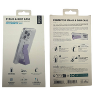 CLCKR Clear Stand Grip Case Clear Lilac iPhone 14 Pro Max 6.7" Cover Holder