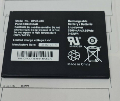 Battery CPLD-415 Fits Coolpad Canvas Splatter Original Replacement Part 2500mAh