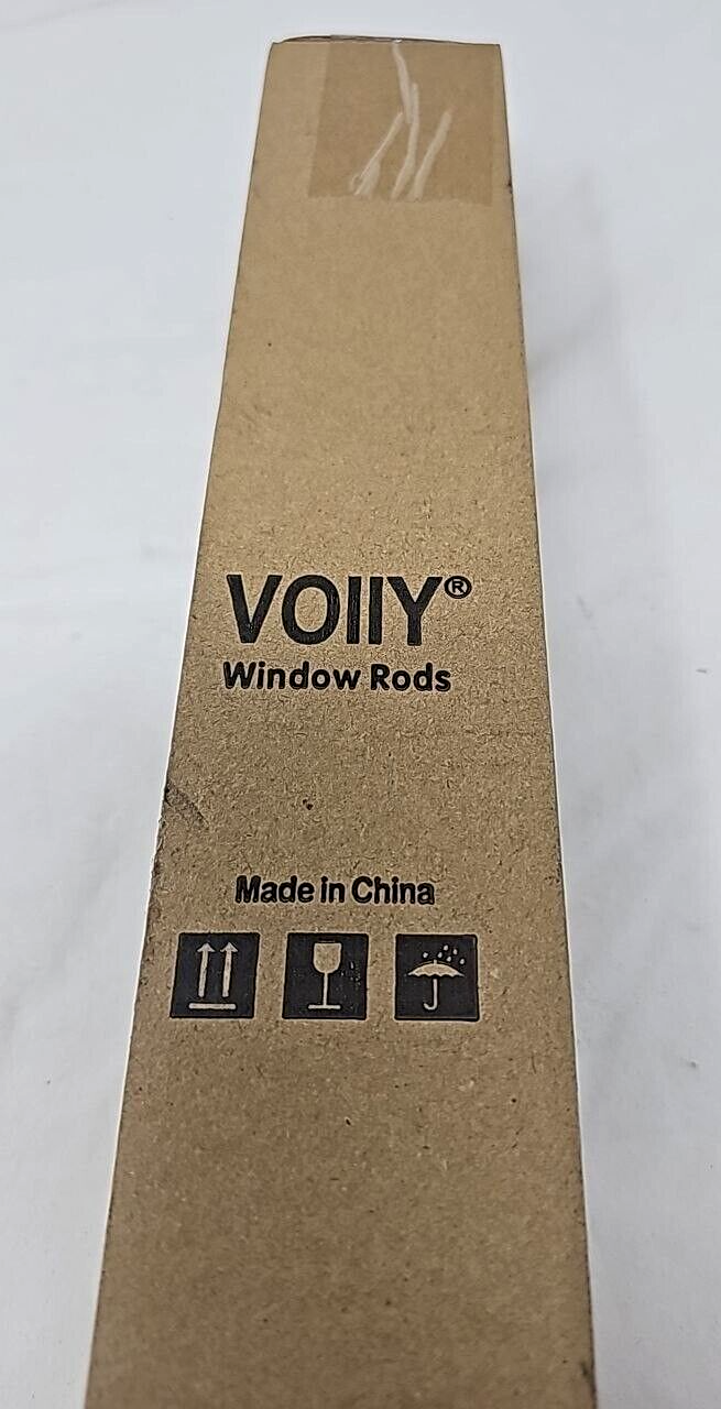 VOIIY Adjustable Heavy Duty Curtain Rod for 18" 45" Windows Antique Black