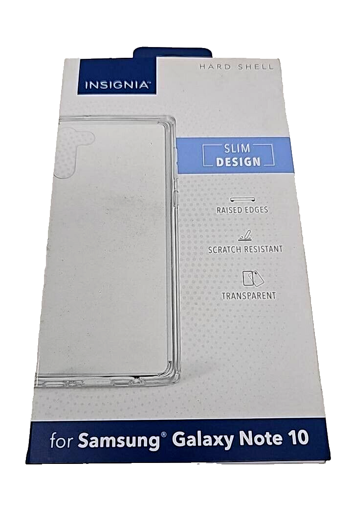 Insignia Hard Shell Protective Case for Samsung Galaxy Note 10 Clear Back Cover