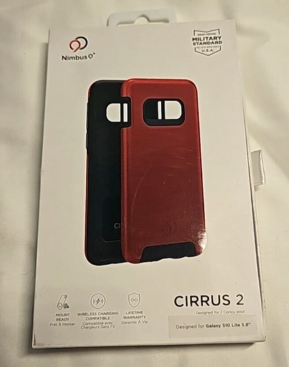 Lot of 2 Nimbus9 Cirrus Case for Samsung Galaxy S10 Lite Black Red Slim Cover