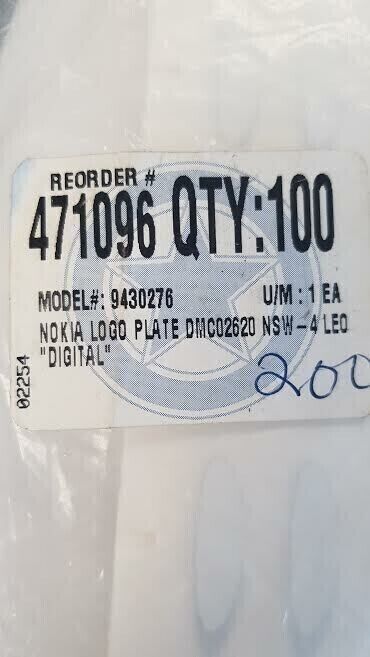 6x Phone Digital Sticker Logo Plate DMC02620 Front Housing for Nokia 8210 8290