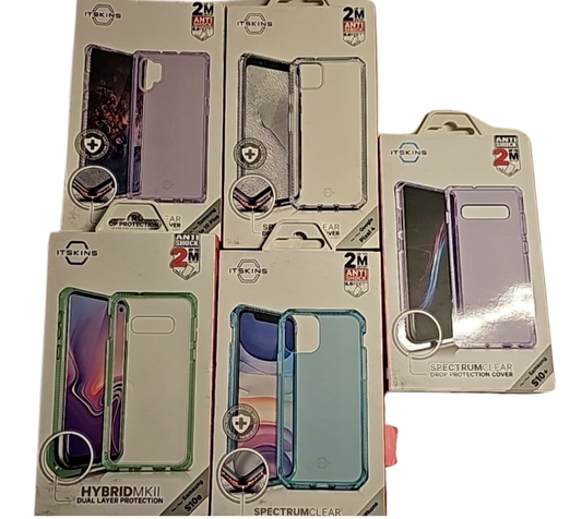 Lot of 5 Itskins Cases for Galaxy Note 10 + S10e S10 + iPhone 11 Google Pixel 4