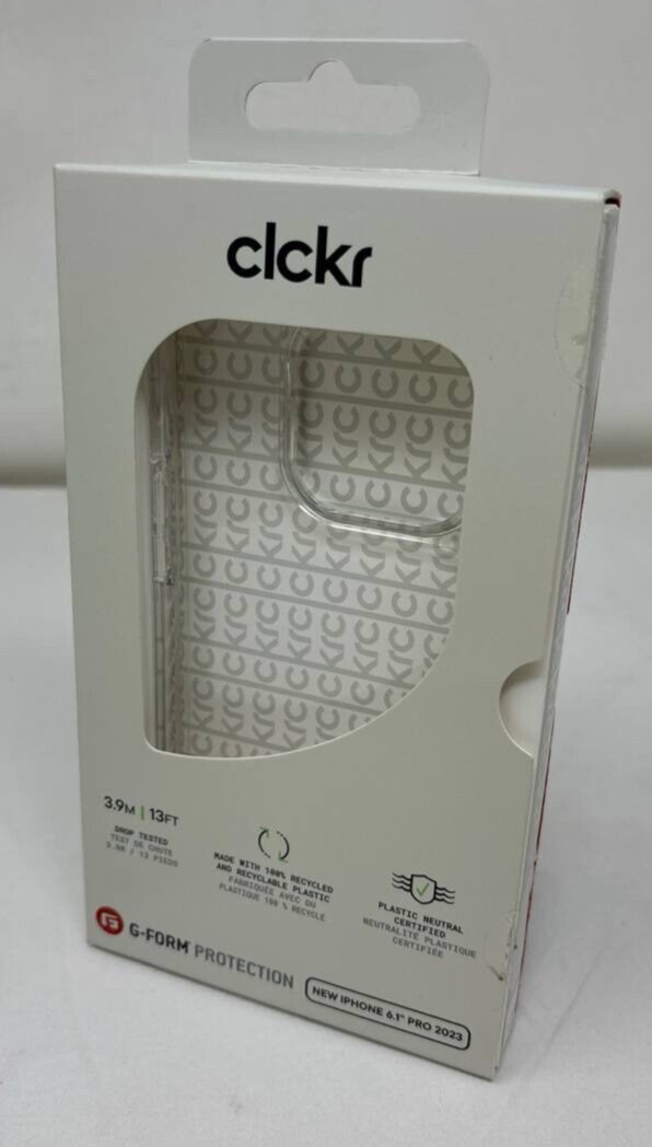 CLCKR Diamond Case G-Form for iPhone 15 Pro 6.1" Drop Shockproof Clear Cover