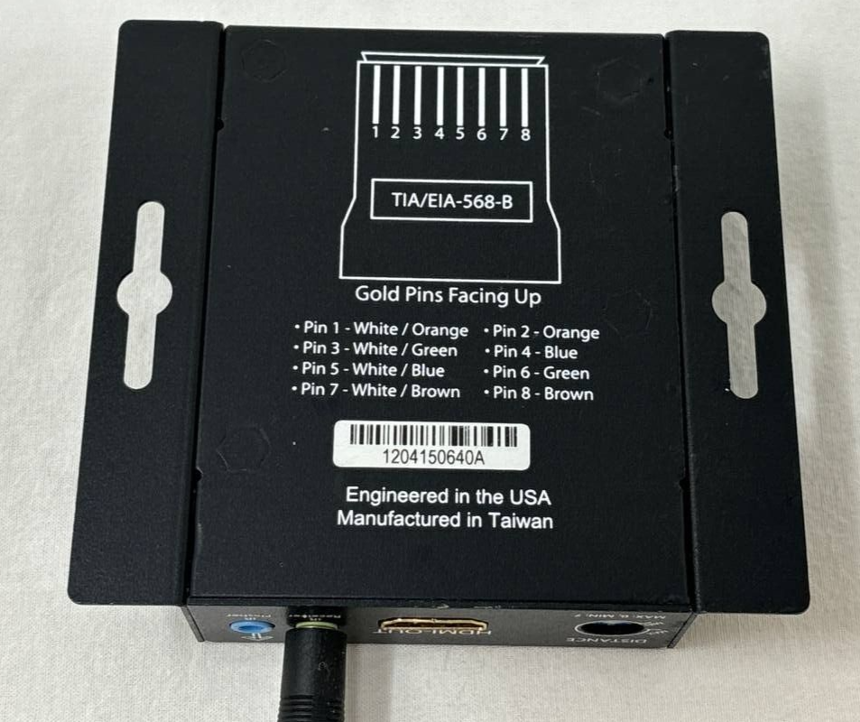 Binary 300 Series HDMI Over Single Cat5e/6 Balun IR Receiver Wired Black