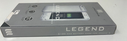 Lifeworks Legend 3100 mAh External Battery Charging Case IPhone 6 6s Silver