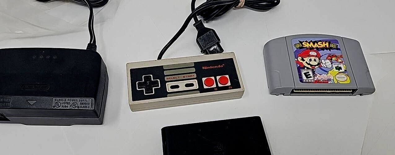 Nintendo NES-004 Corded Controller for Nintendo NES AC Power Supply Mario Game