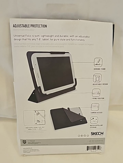 Skech Universal Folio Case for 7" 8" Tablet Adjustable Protect Cover iPad Mini