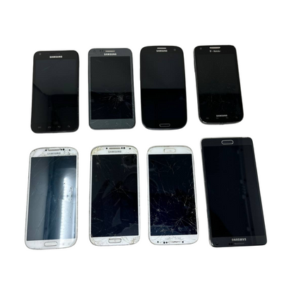 Lot of 8 Phones Samsung Galaxy S2 S3 S4 Note 4 AMOLED 5" Android 13MP UNTESTED