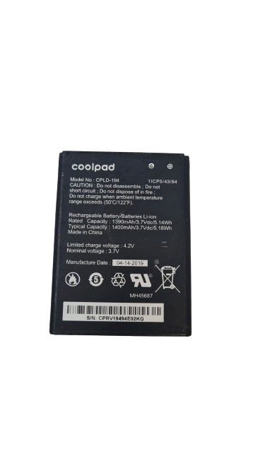 Battery CPLD-194 Fits CoolPad Snap 3312A Replacement Original 1400mAh