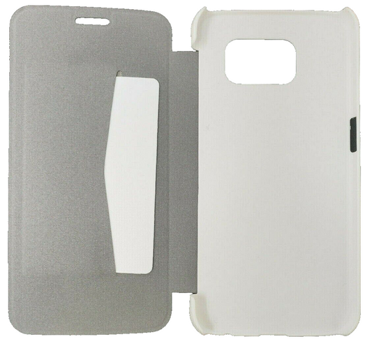 White Xqisit Rana Folio Case For Samsung Galaxy S6 Protective Book Cover