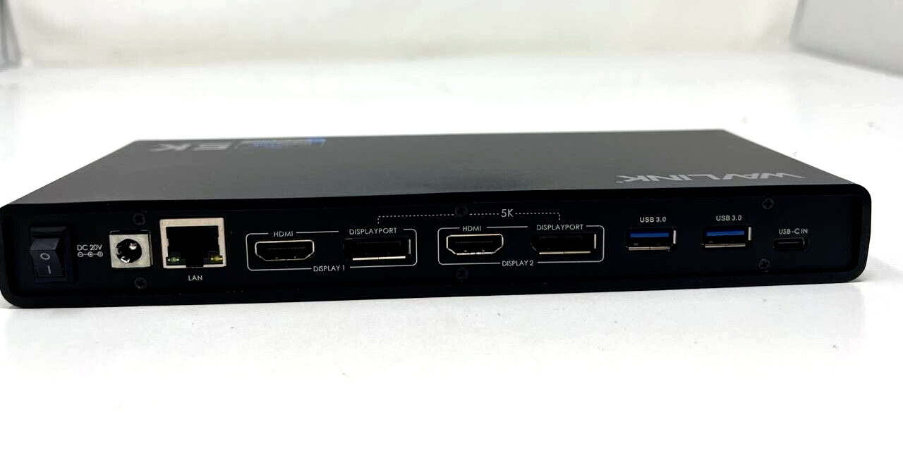 8 PORT Wavlink Docking Station Universal Hub Dock Dual Display Laptop 4K