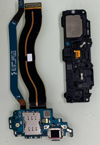 Charging Port Flex Cable & Loudspeaker for Samsung Galaxy S21 Ultra SM-G998 Orig