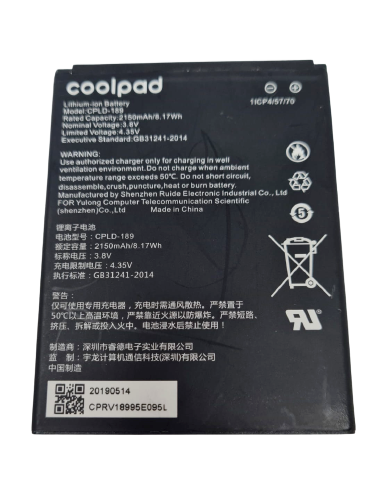 Battery CPLD-189 For Coolpad Legacy Go 3310A Illumina 3310 Original Replacement