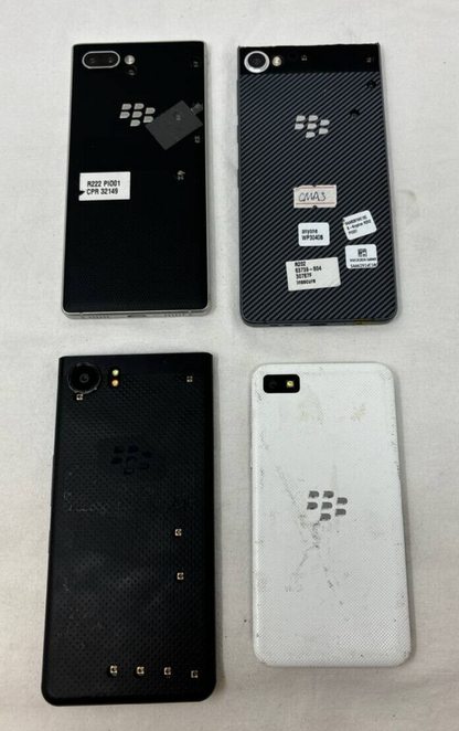 4 Lot BlackBerry Motion Keyone Z10 Key2  As IS Untested Wholesale Mobile READ