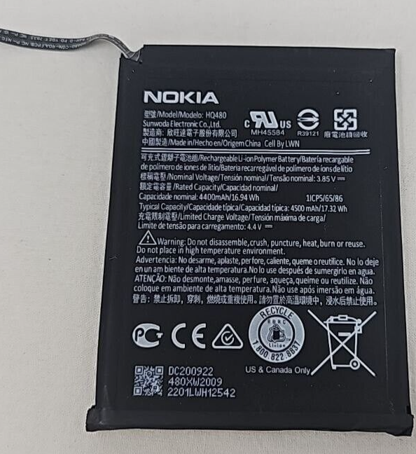 Battery Nokia HQ480 For Nokia 8.3 5G TA-1243 TA-1251 4400 mAh 3.8V Replacement