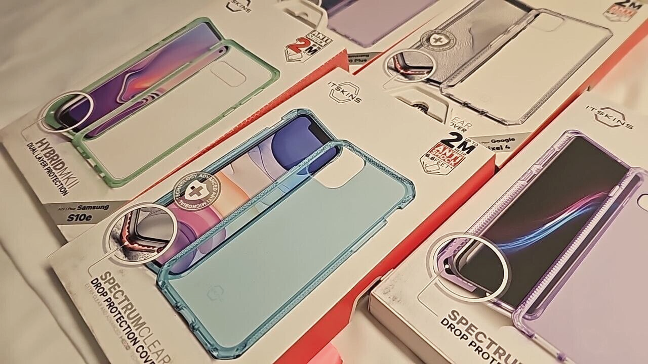 Lot of 5 Itskins Cases for Galaxy Note 10 + S10e S10 + iPhone 11 Google Pixel 4