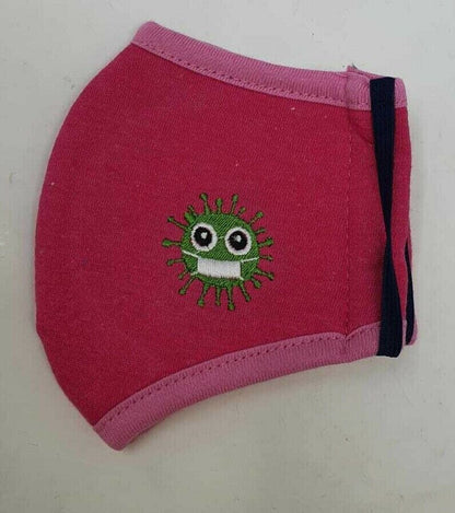 Unisex Washable Pink Face Mask For Kids Reusable Mouth Cover Protection Winter