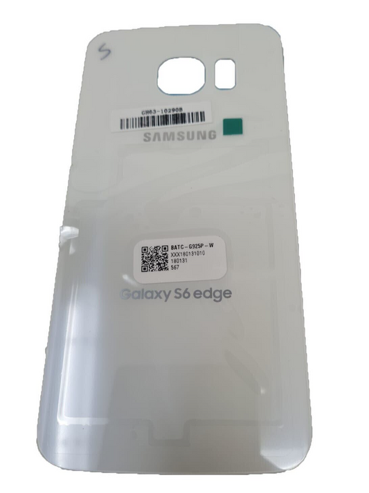 Samsung Galaxy S6 Edge G925P Back Cover Door Glass Replace Housing White Genuine