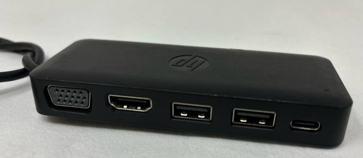 HP Travel Hub USB-C Portable Dock Station VGA HDMI USB Port Adapter for Laptop